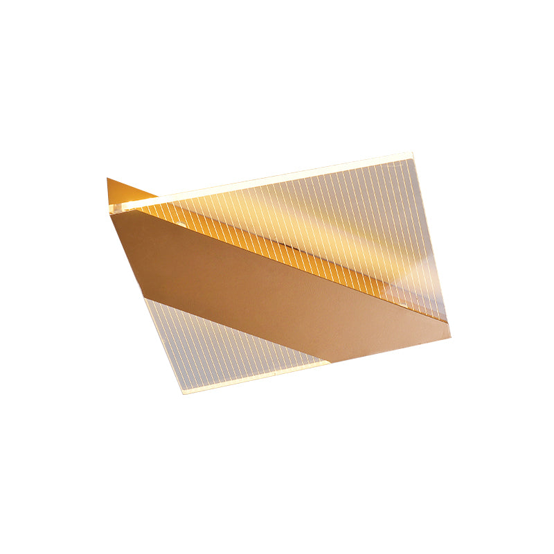 Geometric Ceiling Lamp Modern Acrylic LED Black/White/Gold Flush Mount for Bedroom , White/Warm Light Clearhalo 'Ceiling Lights' 'Close To Ceiling Lights' 'Close to ceiling' 'Flush mount' Lighting' 983129