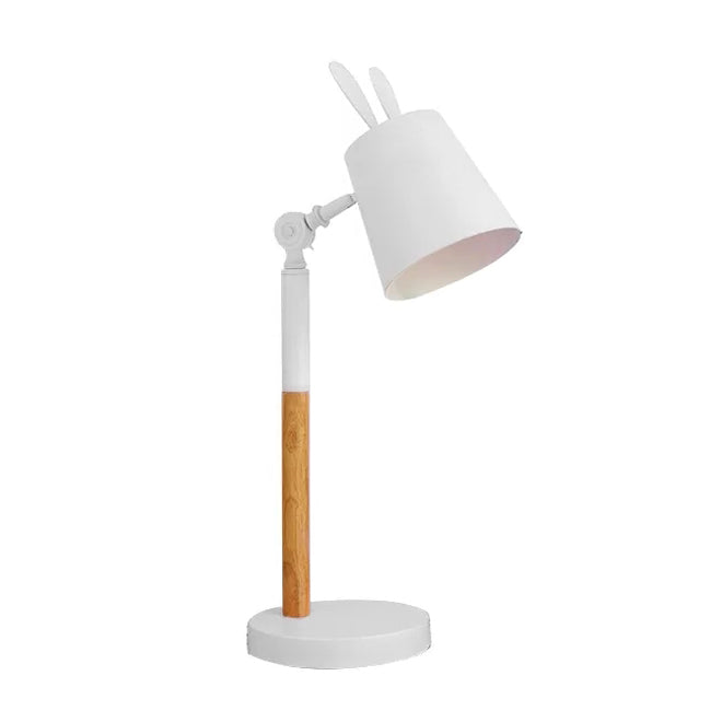 Rotatable Metal Bunny Desk Light 1 Bulb Modern Stylish Desk Lamp in White Finish Clearhalo 'Lamps' 'Table Lamps' Lighting' 98313