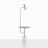 Gold Finish Short Tube Stand Up Light Modernism LED Metallic Floor Table Lamp for Drawing Room Clearhalo 'Floor Lamps' 'Lamps' Lighting' 983384