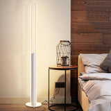 Acrylic Tubular Reading Floor Lighting Minimalist Black/White/Gold LED Standing Lamp in Warm/White Light White Clearhalo 'Floor Lamps' 'Lamps' Lighting' 983583