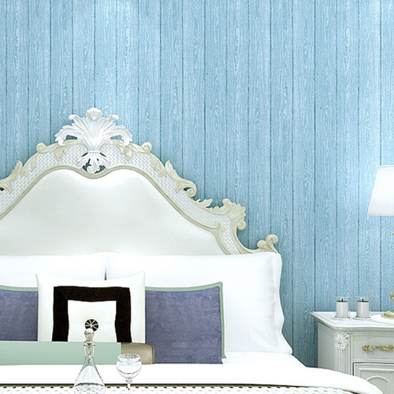 Wood Effect Wall Art in Soft Color, Vintage 31 ft. x 20.5 in Wallpaper Roll for Home Decoration Light Blue Clearhalo 'Country wall decor' 'Rustic' 'Wallpaper' Wall Decor' 986436