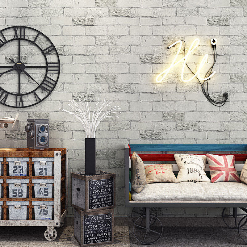 Contemporary Letters Wall Covering for Accent Wall, 33' x 20.5" Plaster Wallpaper in Pastel Color Grey Clearhalo 'Industrial wall decor' 'Industrial' 'Wallpaper' Wall Decor' 986671