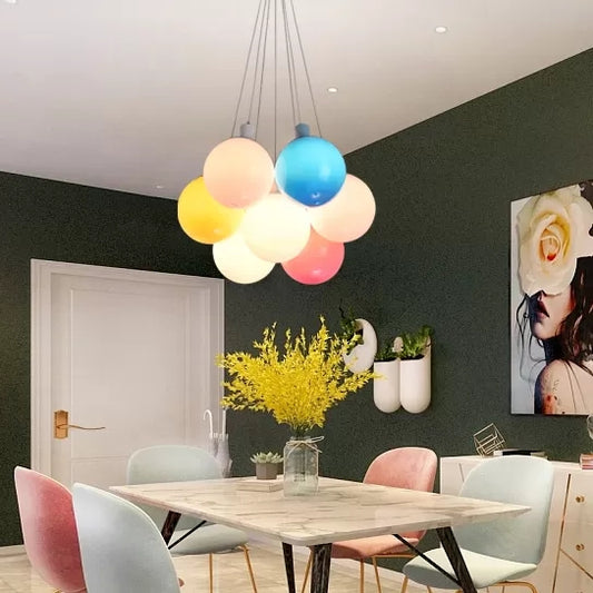 Balloon Restaurant Pendant Light Plastic Kids Modern Multi-Colored Hanging Light Clearhalo 'Ceiling Lights' 'Pendant Lights' 'Pendants' Lighting' 98750