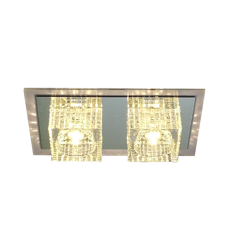 Inserted Crystal Cylindrical Flush Light Fixture Modernism Balcony LED Close to Ceiling Lamp in Clear Color Clearhalo 'Ceiling Lights' 'Close To Ceiling Lights' 'Close to ceiling' 'Flush mount' Lighting' 988505