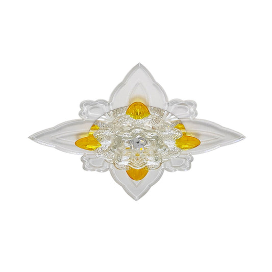 Blossoms Hall Flushmount Ceiling Lamp Nordic Clear and Amber Crystal Glass LED Light Fixture Clearhalo 'Ceiling Lights' 'Close To Ceiling Lights' 'Close to ceiling' 'Flush mount' Lighting' 988521