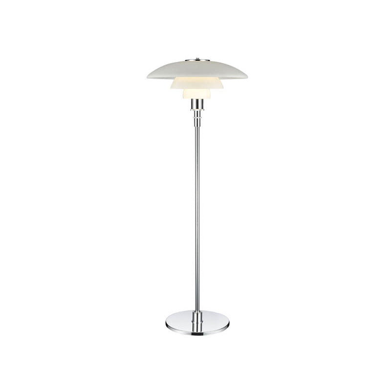 Plate-Like 2 Tiers Standing Light Contemporary Metallic 1 Head Living Room Floor Lamp in White Clearhalo 'Floor Lamps' 'Lamps' Lighting' 988714