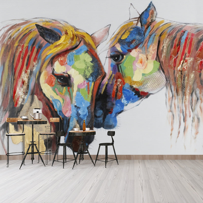 Cool Horse Wall Mural for Commercial Use Novelty Wall Covering, Made to Measure Clearhalo 'Wall Decor' 'Wall Mural' 990396