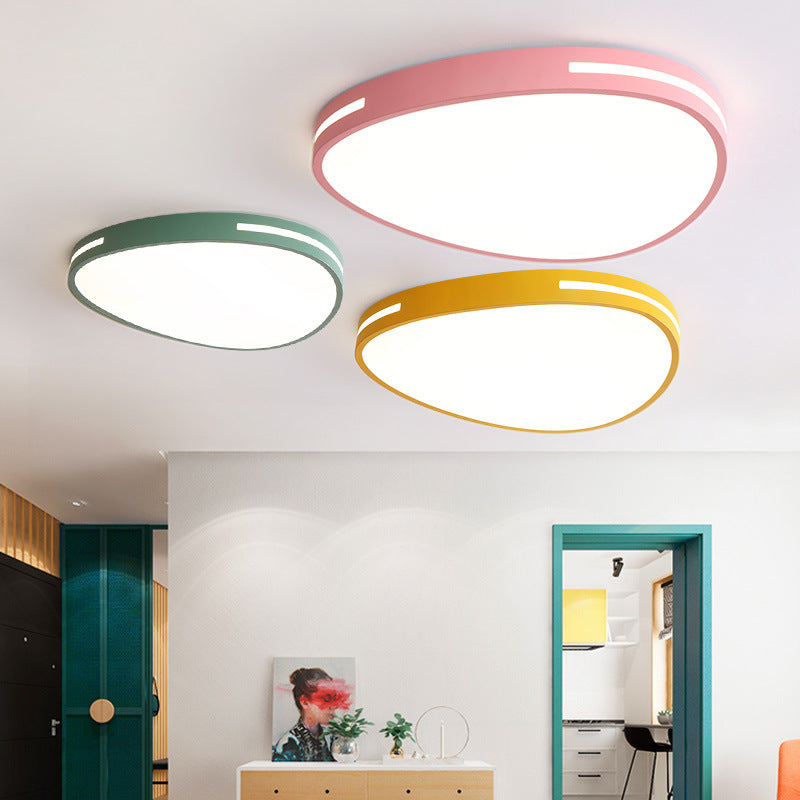 Nordic Flat Teardrop Flush Mount Light Acrylic LED Ceiling Light for Kindergarten Bedroom Clearhalo 'Ceiling Lights' 'Close To Ceiling Lights' 'Close to ceiling' Lighting' 990881