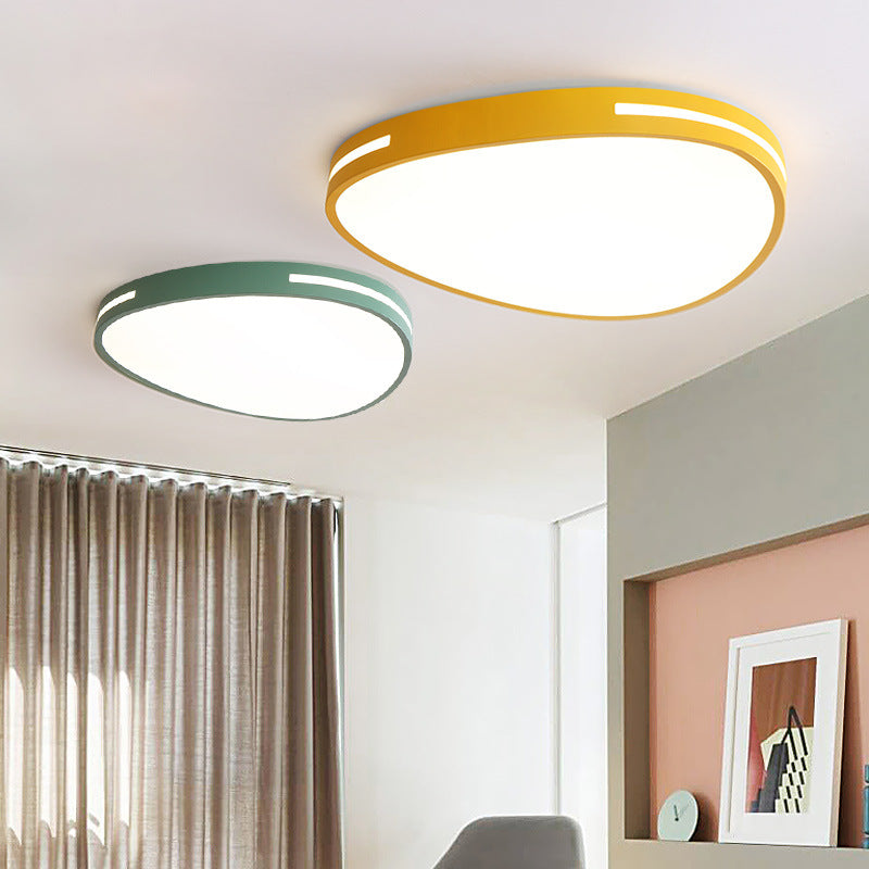 Nordic Flat Teardrop Flush Mount Light Acrylic LED Ceiling Light for Kindergarten Bedroom Clearhalo 'Ceiling Lights' 'Close To Ceiling Lights' 'Close to ceiling' Lighting' 990889