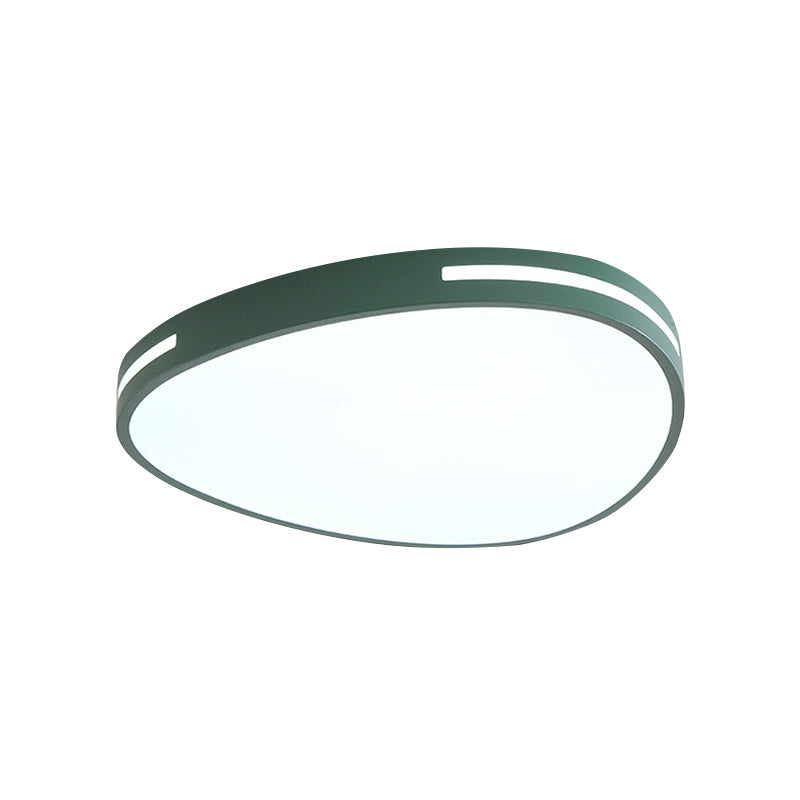 Nordic Flat Teardrop Flush Mount Light Acrylic LED Ceiling Light for Kindergarten Bedroom Green Clearhalo 'Ceiling Lights' 'Close To Ceiling Lights' 'Close to ceiling' Lighting' 990890