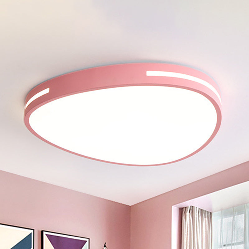 Nordic Flat Teardrop Flush Mount Light Acrylic LED Ceiling Light for Kindergarten Bedroom Clearhalo 'Ceiling Lights' 'Close To Ceiling Lights' 'Close to ceiling' Lighting' 990901