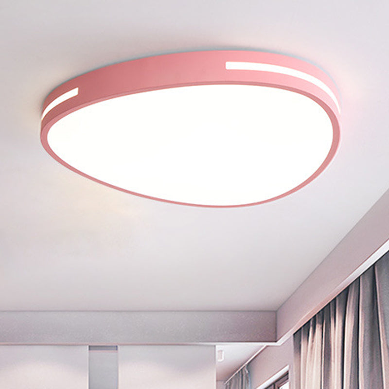 Nordic Flat Teardrop Flush Mount Light Acrylic LED Ceiling Light for Kindergarten Bedroom Clearhalo 'Ceiling Lights' 'Close To Ceiling Lights' 'Close to ceiling' Lighting' 990902