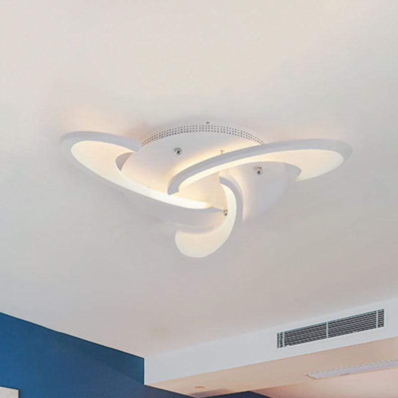 Windmill Flush Ceiling Light Fixture Modern Acrylic 3/6/12-Light Living Room Flushmount Lighting in Warm/White/Natural Light Clearhalo 'Ceiling Lights' 'Close To Ceiling Lights' 'Close to ceiling' 'Semi-flushmount' Lighting' 991333