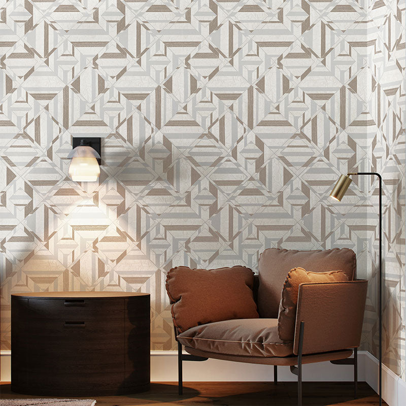 Tiles and Mosaic Wall Art 900 Wallpaper Roll for Accent Wall, 33-foot x 20.5-inch White Clearhalo 'Wall Decor' 'Wallpaper' 992398